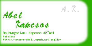 abel kapcsos business card